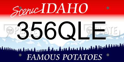356QLE Idaho License Plate