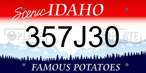 357J30 Idaho License Plate