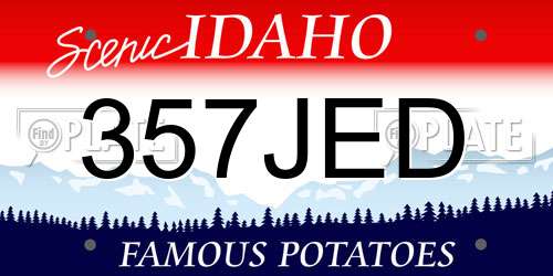 357JED Idaho License Plate