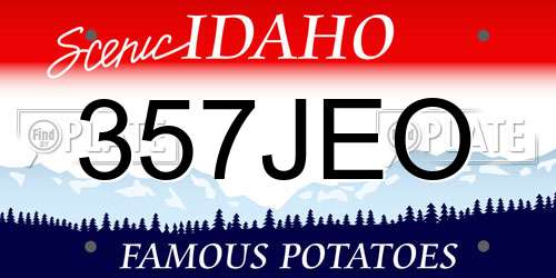 357JEO Idaho License Plate