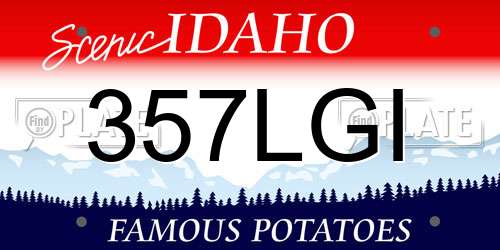 357LGI Idaho License Plate