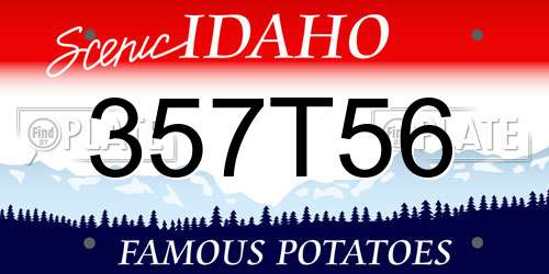 357T56 Idaho License Plate