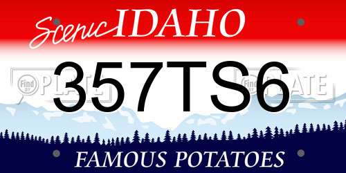 357TS6 Idaho License Plate
