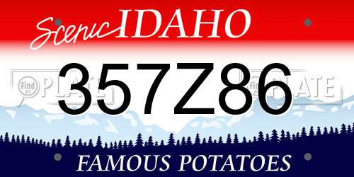 357Z86 Idaho License Plate