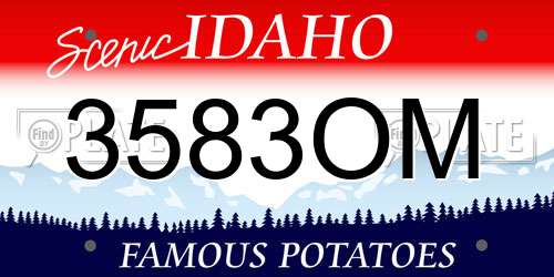 3583OM Idaho License Plate