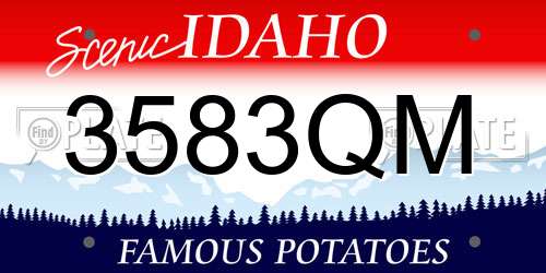 3583QM Idaho License Plate