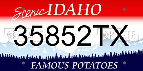 35852TX Idaho License Plate