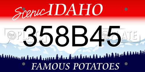 358B45 Idaho License Plate