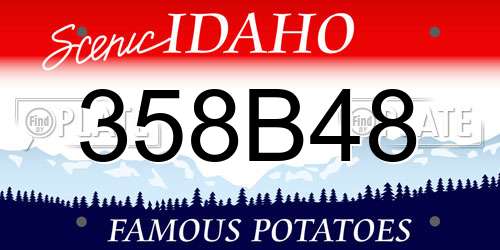 358B48 Idaho License Plate