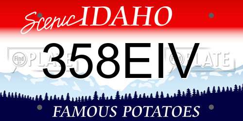 358EIV Idaho License Plate