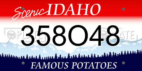 358O48 Idaho License Plate