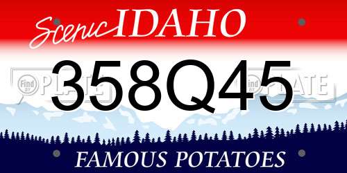 358Q45 Idaho License Plate