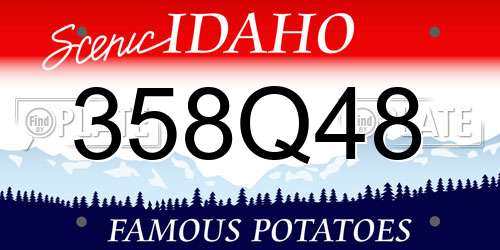 358Q48 Idaho License Plate