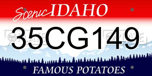 35CG149 Idaho License Plate
