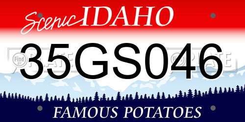35GS046 Idaho License Plate