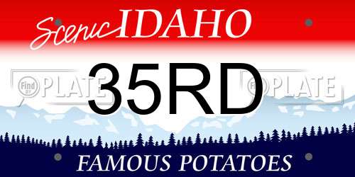 35RD Idaho License Plate