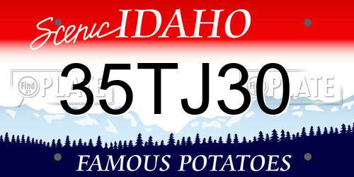 35TJ30 Idaho License Plate