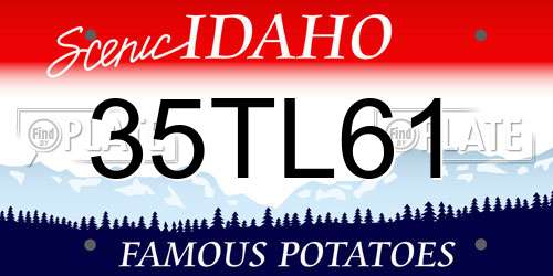 35TL61 Idaho License Plate