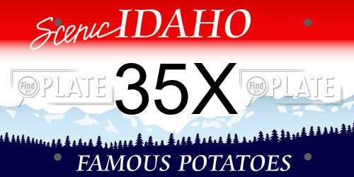35X Idaho License Plate