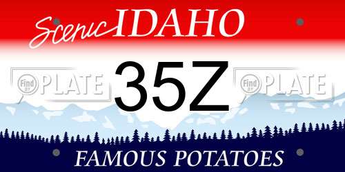 35Z Idaho License Plate