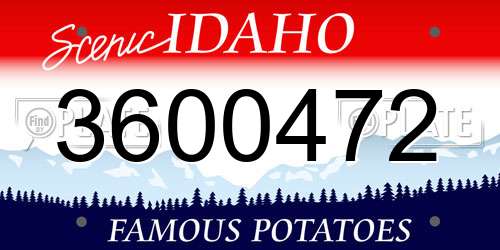 3600472 Idaho License Plate