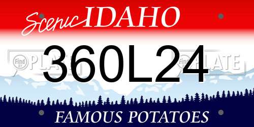 360L24 Idaho License Plate