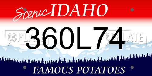 360L74 Idaho License Plate