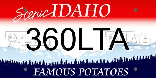 360LTA Idaho License Plate
