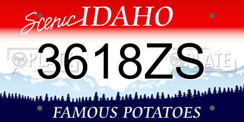 3618ZS Idaho License Plate