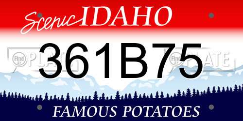 361B75 Idaho License Plate
