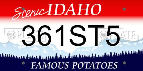361ST5 Idaho License Plate