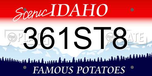 361ST8 Idaho License Plate