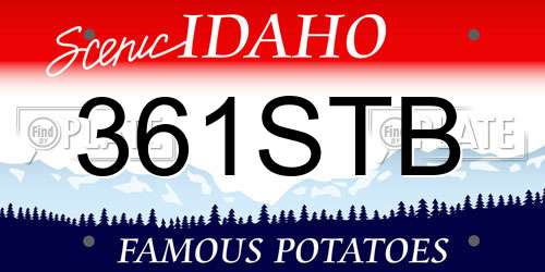 361STB Idaho License Plate
