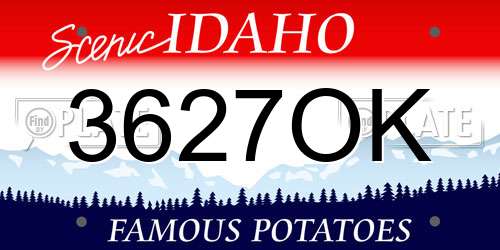 3627OK Idaho License Plate