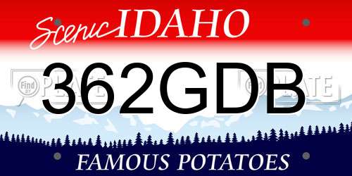 362GDB Idaho License Plate