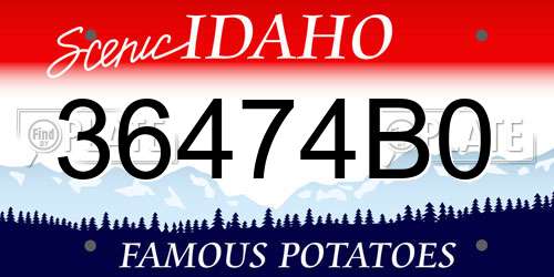 36474B0 Idaho License Plate