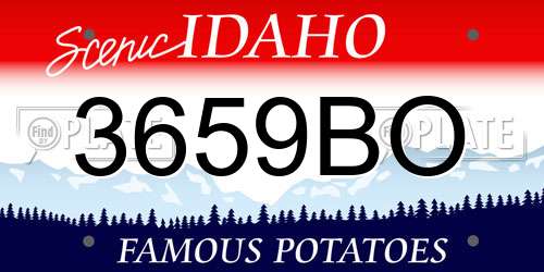 3659BO Idaho License Plate