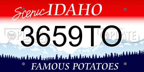 3659TO Idaho License Plate