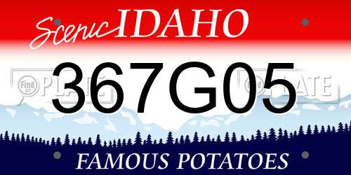 367G05 Idaho License Plate