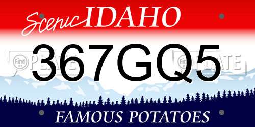 367GQ5 Idaho License Plate