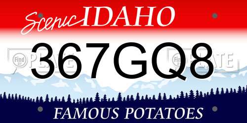 367GQ8 Idaho License Plate