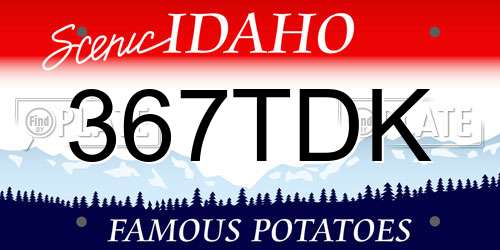 367TDK Idaho License Plate