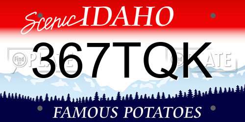 367TQK Idaho License Plate