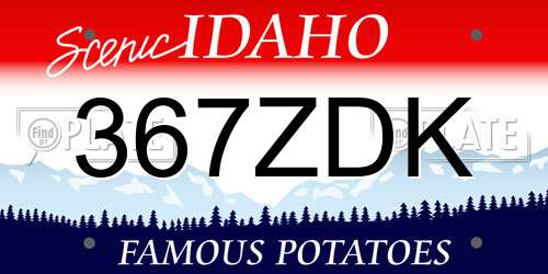 367ZDK Idaho License Plate