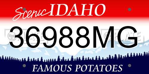 36988MG Idaho License Plate