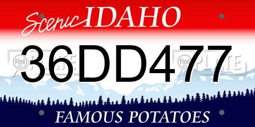 36DD477 Idaho License Plate
