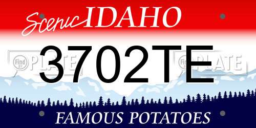 3702TE Idaho License Plate