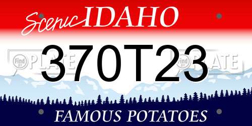 370T23 Idaho License Plate