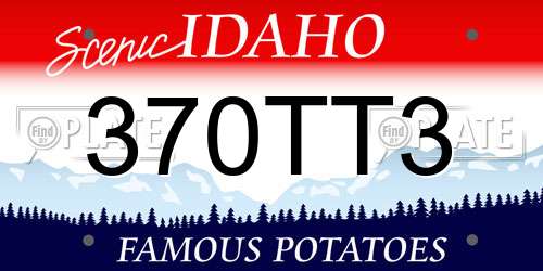 370TT3 Idaho License Plate