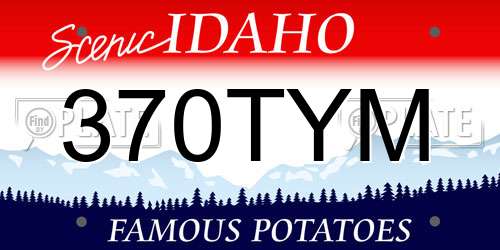 370TYM Idaho License Plate